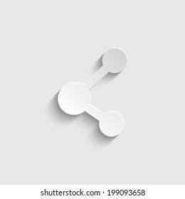 connection icon on a grey background
