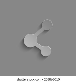 connection icon on a grey background