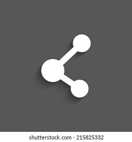 connection icon on a grey background