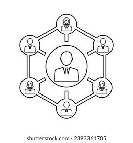 Connection Icon In Outline Style