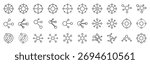 connection icon pack outline style vector collection for network and community