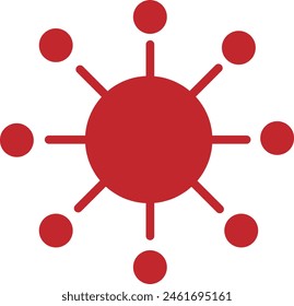 Connection Icon red color eps format 