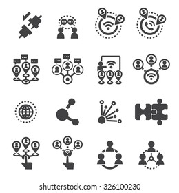 connection icon set