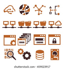 connection icon set