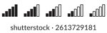 Connection icon set. Set of 5 outline icons related to connection, internet, signal, wireless. Signal outline icons collection. Editable stroke. Vector eps file