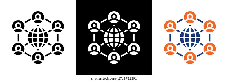 Conjunto de iconos de conexión Ilustración vectorial de glifos