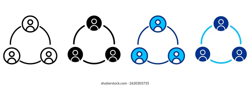 Connection Icon Set Multiple Style Vector Illustration