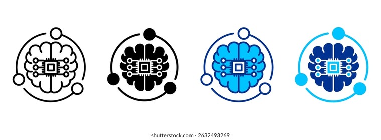 Conjunto de iconos de conexión Ilustración vectorial de estilos múltiples