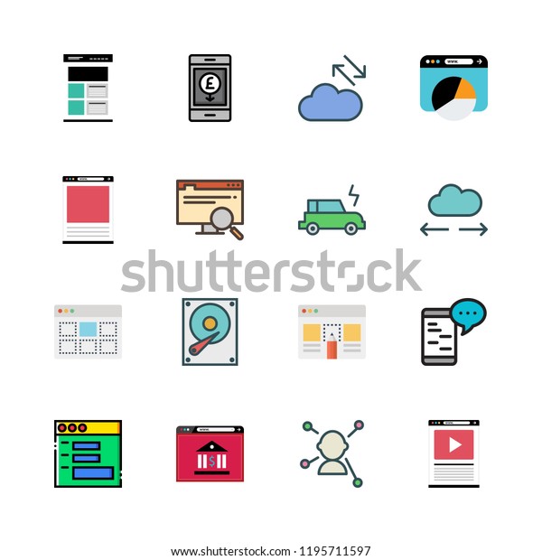 connection icon set. vector set\
about cloud computing, networking, smartphone and browser icons\
set.