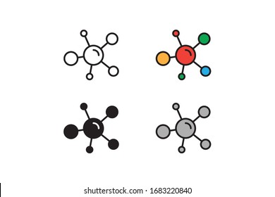 Connection icon set, web line vector