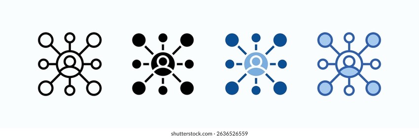 Connection Icon Sheet Multiple Style Collection Isolated Vector