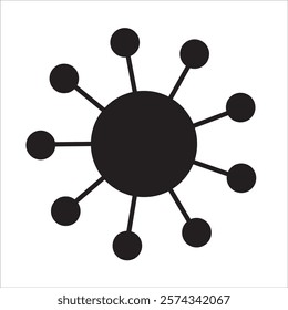 connection icon silhouette. vector illustration