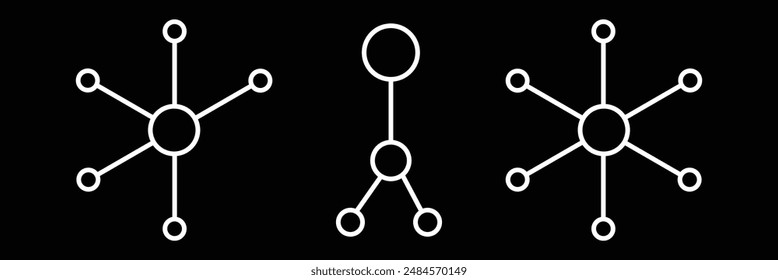 Connection icon. Social network icon, people network illustration.