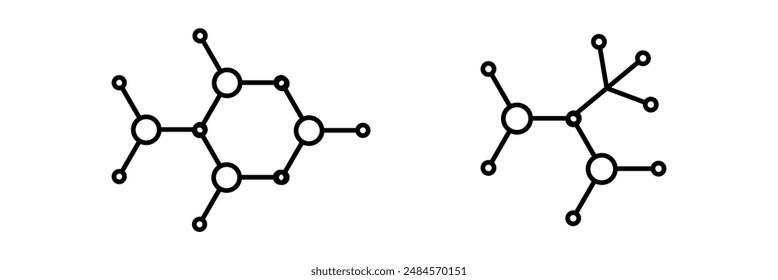 Verbindungssymbol Symbol für soziale Netzwerke, Abbildung des Netzwerks.