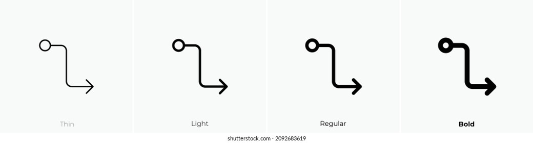 connection icon. Thin, Light Regular And Bold style design isolated on white background