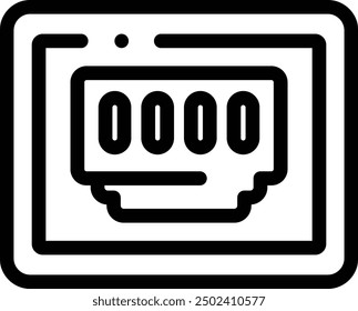 connection icon. Thin Linear Style Design Isolated On White Background