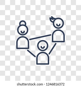 Connection icon. Trendy linear Connection logo concept on transparent background from Communication collection