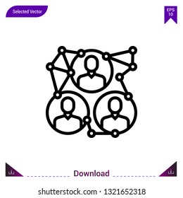 connection icon vector . Best modern, simple, isolated, application ,teamwork icons, logo, flat icon for website design or mobile applications, UI / UX design vector format