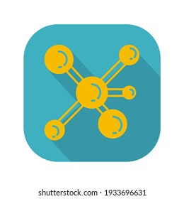 vector de icono de conexión. icono plano de química con estilo de sombra