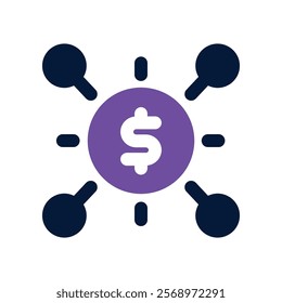 connection icon. vector dual tone icon for your website, mobile, presentation, and logo design.