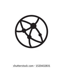 Connection icon vector. Glabal network connect icon. Simple design on white background.