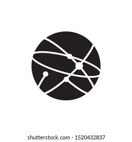 Connection icon vector. Glabal network connect icon. Simple design on white background.