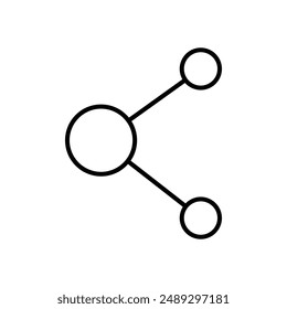 Connection icon vector. Global network connect icon. Simple design on white background. Share icon, network sharing icons, Share line icon button. Vector illustration. Eps file 92.