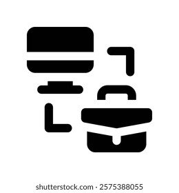 connection icon. vector glyph icon for your website, mobile, presentation, and logo design.