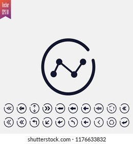 connection icon vector illustration. arrow icons set