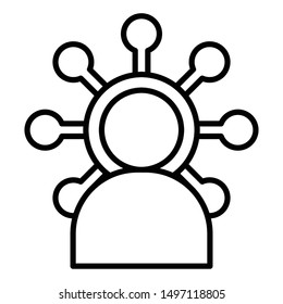 Connection Icon, Vector Illustration, Business Outline