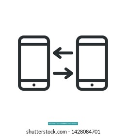 Connection Icon Vector Illustration Logo Template
