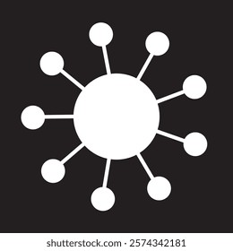 connection icon vector illustration on black