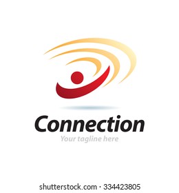 Connection Icon Vector Logo Template