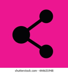 Connection icon vector. Pink background