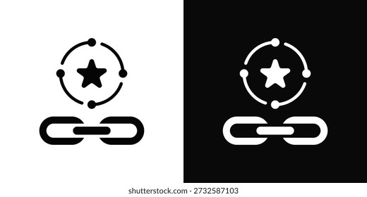 Icono de conexión Blanco y Negro Estilo de fondo
