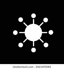 Anschluss Symbol weiß Farbe eps-Format 