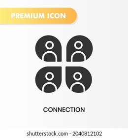 connection icon for your website design, logo, app, UI. Vector graphics illustration and editable stroke. connection icon glyph design.