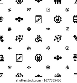 connection icons pattern seamless. Included editable filled Web Link, Search optimization, leader, blockchain, Neural network, Electrical service icons. connection icons for web and mobile.