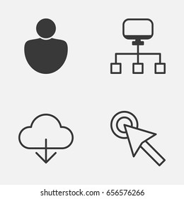 Connection Icons Set. Collection Of Local Connection, Human, Save Data And Other Elements. Also Includes Symbols Such As Person, Storage, Tap.