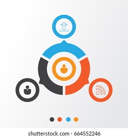 Connection Icons Set. Collection Of Wifi, Account, Send Data And Other Elements. Also Includes Symbols Such As Wireless, Send, Account.