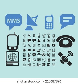 connection icons set, vector