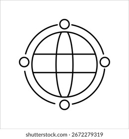 ícones de conexão. vetor de linha simples