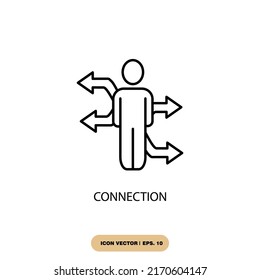 connection icons  symbol vector elements for infographic web