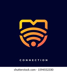 Connection Illustration Vector Template. Suitable for Creative Industry, Multimedia, entertainment, Educations, Shop, and any related business