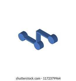 Connection isometric left top view 3D icon