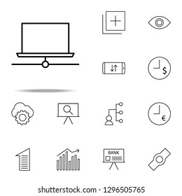 connection laptop icon. business icons universal set for web and mobile