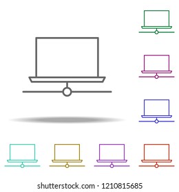 connection laptop icon. Elements of business in multi color style icons. Simple icon for websites, web design, mobile app, info graphics