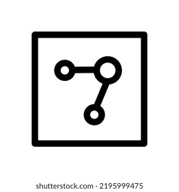 Connection line and circle icons. Trendy stroke signs for website, apps and UI.