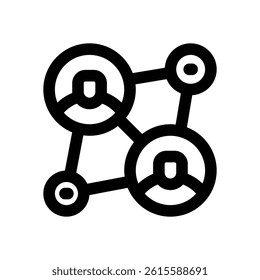 connection line icon. Clean and minimalist vector icon for websites, mobile apps, presentations, and logos. Fully scalable and customizable for any project.