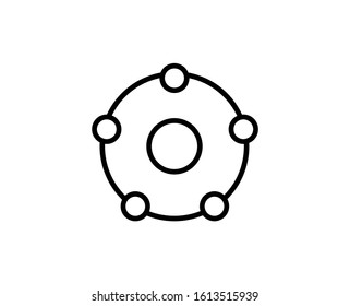 Connection line icon. High quality outline symbol for web design or mobile app. Thin line sign for design logo. Black outline pictogram on white background